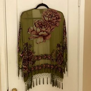 Boho open-front fancy top